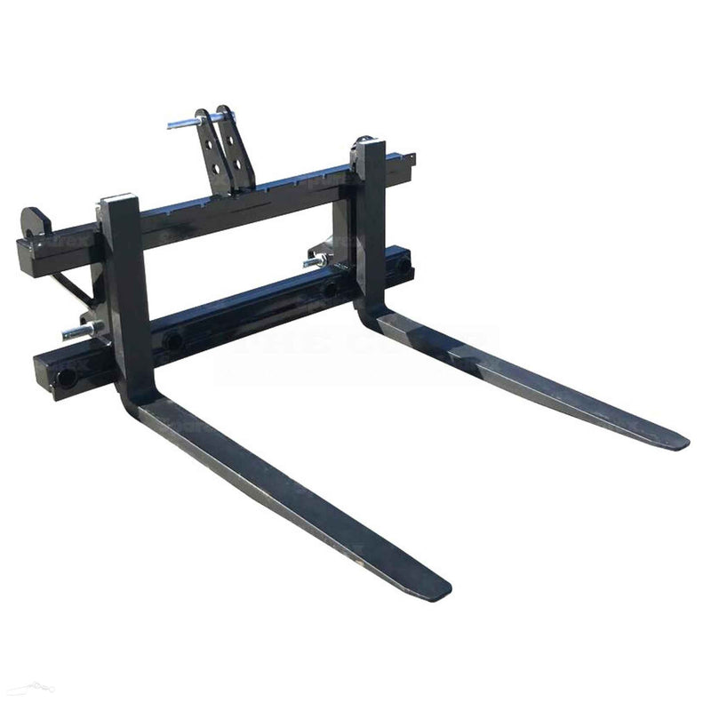 Pallet Fork, Cat. 1-2 3PL and EURO Hitch -  1000Kg 3
