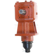 Red mechanical Gearbox, T Type, 30 hp, Ratio: 1:1:92 Increase component on a white background