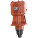 Red mechanical Gearbox, T Type, 30 hp, Ratio: 1:1:92 Increase component on a white background