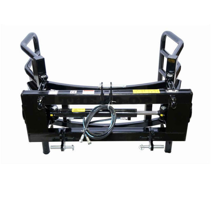 Bale Grab with Euro and 3PL mounts driver view