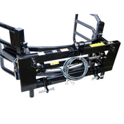 Bale Grab with Euro and 3PL mounts showing linkage pin mounts