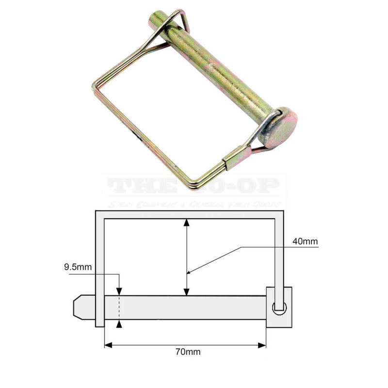 9.5 mm Square Shaft Locking Pin 