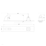 Loader Bracket (Pair), Replacement for: Trima. dimensions