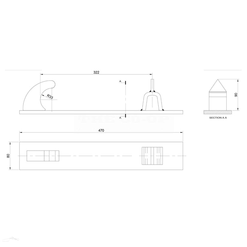 Loader Bracket (Pair), Replacement for: Trima. dimensions