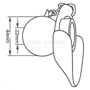 Cat 1 tractor linkage ball with cone metric dimensions