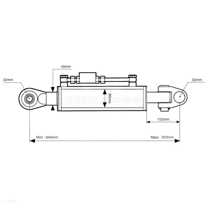 image showing top link dimensions