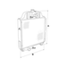Technical drawing of a radiator with labeled dimensions on a white background