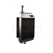 Automotive radiator on a white background