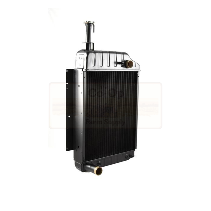 Automotive radiator on a white background