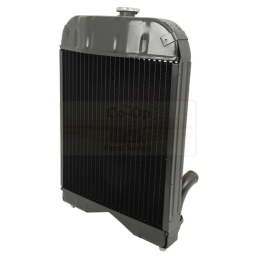 Black radiator on a white background