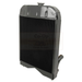 Black radiator on a white background