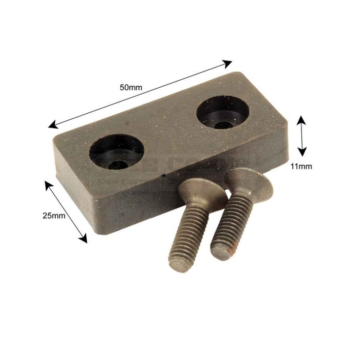 Rubber bush damper for Massey Ferguson seat pan with dimensions