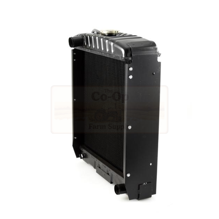 Black radiator on a white background