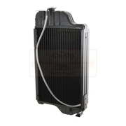 Black radiator with a white background