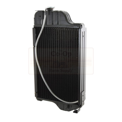 Black radiator with a white background