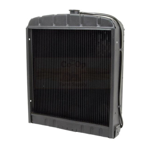 Black radiator on a white background