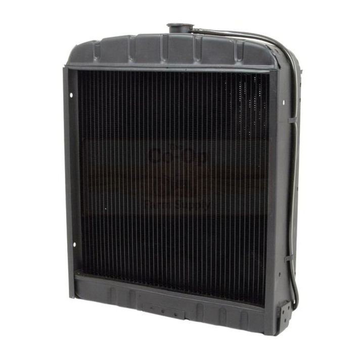 Black radiator on a white background