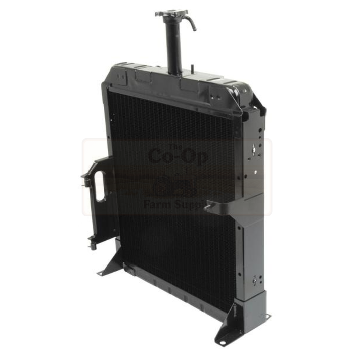 Black radiator with 'The Co-Op Farm Supply' branding on a white background