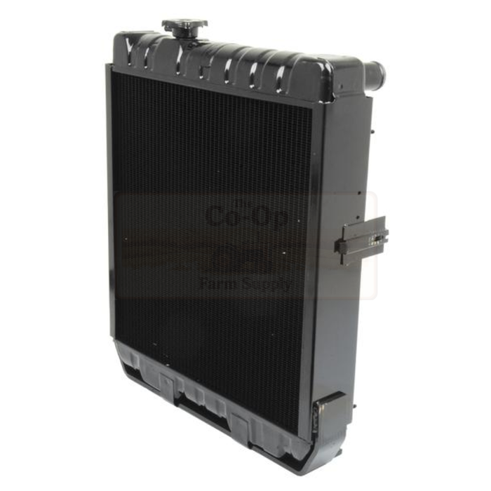 Black radiator on a white background
