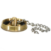 Brass Fuel Ca with Chain for Ferguson TE series tractor fuel tanks 825569M91 underside view