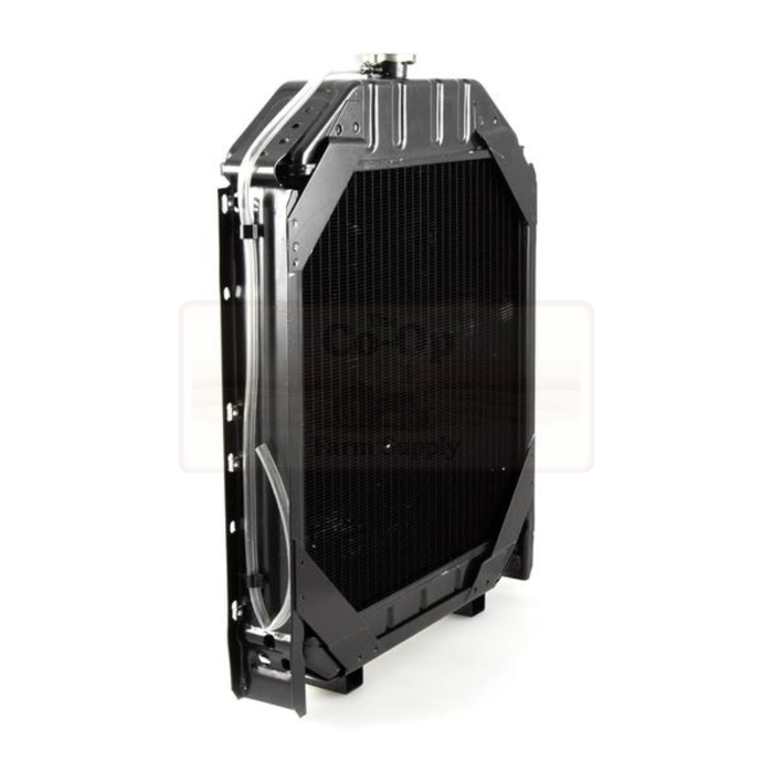 Black radiator on a white background