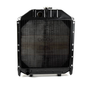 Black radiator on a white background