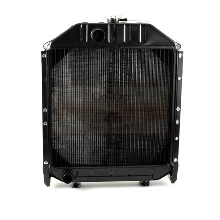 Black radiator on a white background
