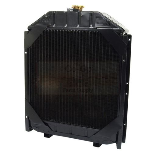Black radiator on a white background