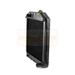 Black radiator on a white background 