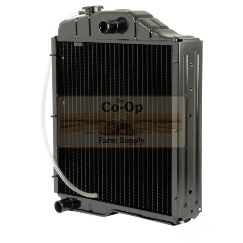 Black radiator with 'The Co-Op Farm Supply' logo on a white background