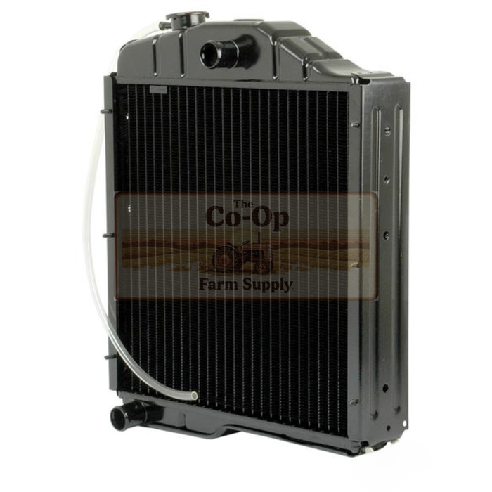 Black radiator with 'The Co-Op Farm Supply' logo on a white background