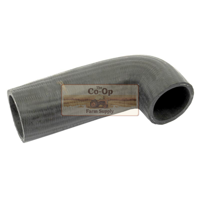 Elbow-shaped hose with Co-Op Farm Supply label on a white background