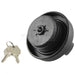 bottom view of Fuel Cap with Lock and keys for Agco, Case IH, Claas, Fendt, Fiat, Ford NH, John Deere, MF, McCormick and Valmet/Valtra tractors