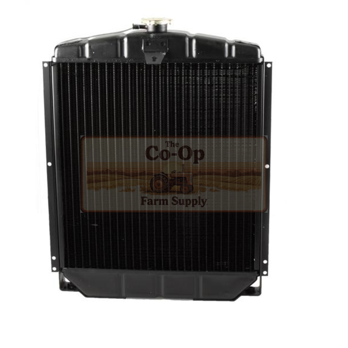 Black radiator with 'The Co-Op Farm Supply' branding on a white background