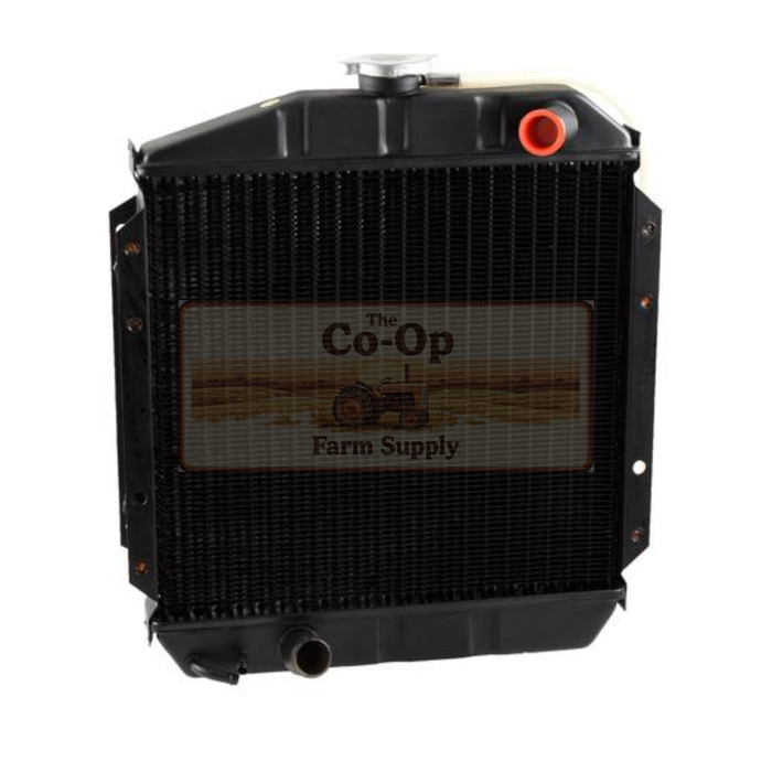 Black radiator with 'The Co-Op Farm Supply' logo on a white background