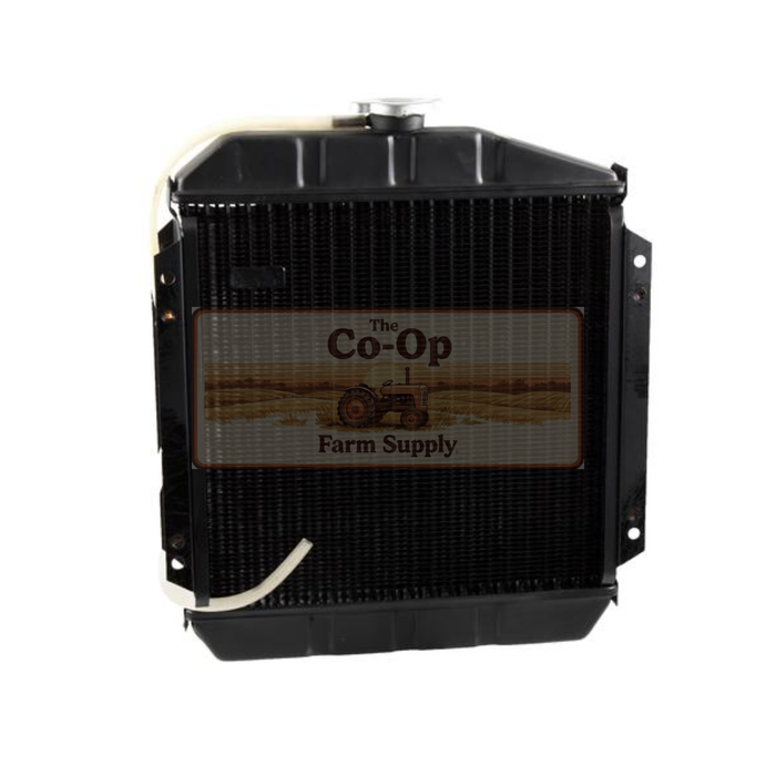 Radiator with 'The Co-Op Farm Supply' label on a white background
