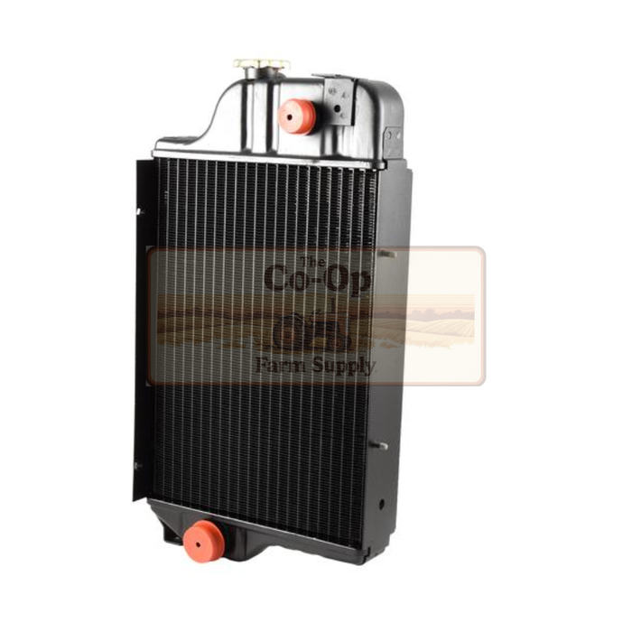 Metallic radiator with Co-op branding on a white background