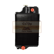 Black radiator with 'Co-Op Farm Supply' branding on a white background