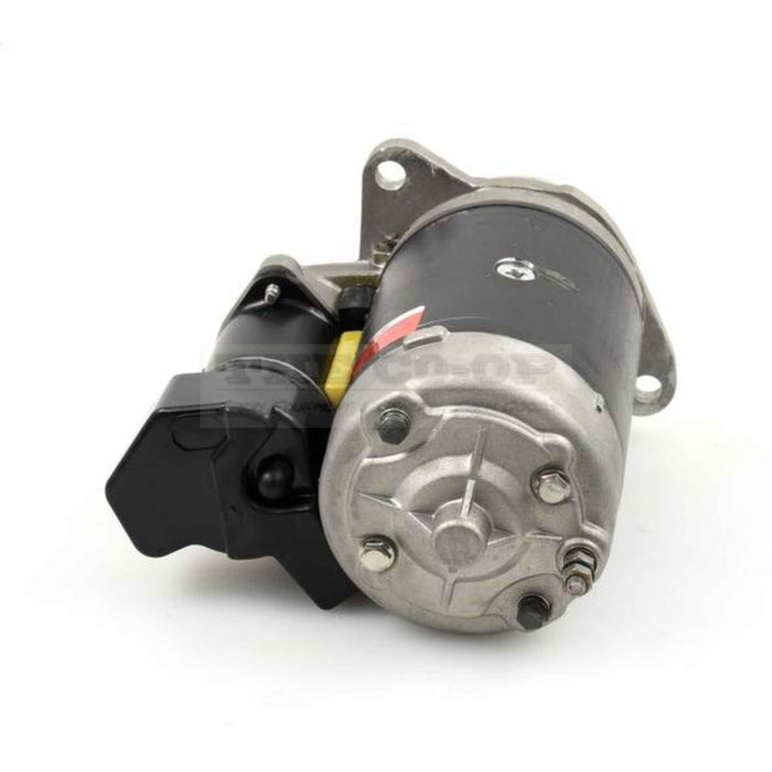Tractor starter motor on a white background