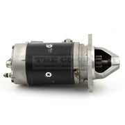 Tractor starter motor on a white background