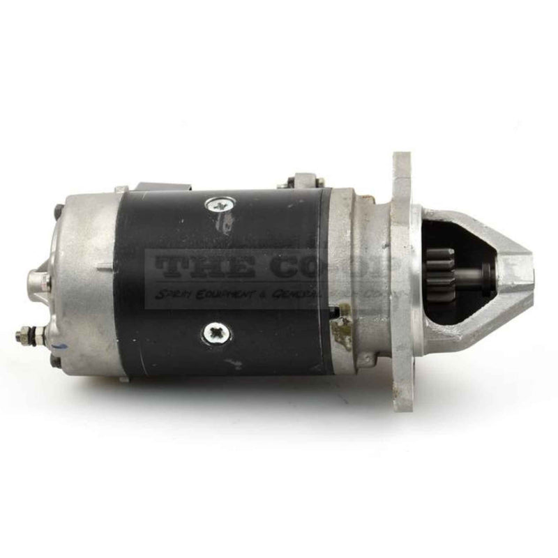 Tractor starter motor on a white background