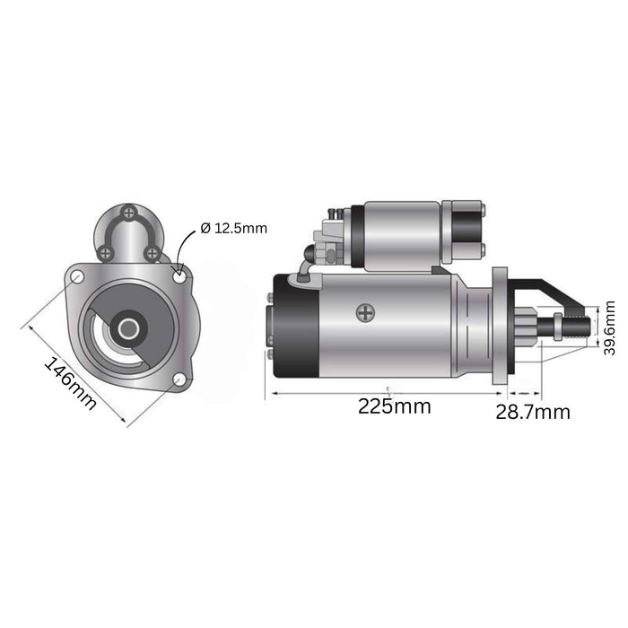 Technical diagram of a mechanical component with dimensions labeled on a white background