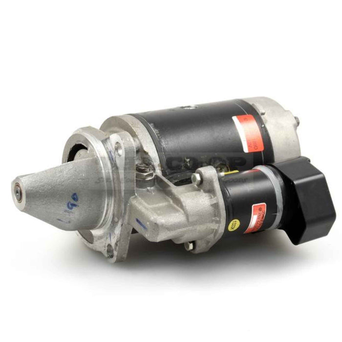 Tractor starter motor on a white background