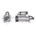 Technical drawing of a starter motor with labeled dimensions on a white background