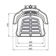 replacement CASE/IH tractor seat plan view dimensions