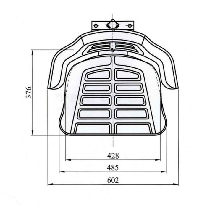 replacement CASE/IH tractor seat plan view dimensions