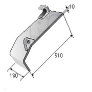 Hook On Plate Set, RH & LH (Pair) dimensions