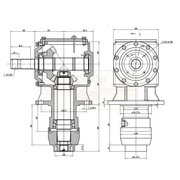 Gearbox image with Dimension data