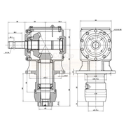 Gearbox Schematic with dimensions