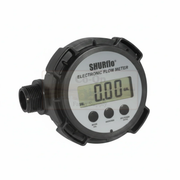 Digital flow meter on white back ground